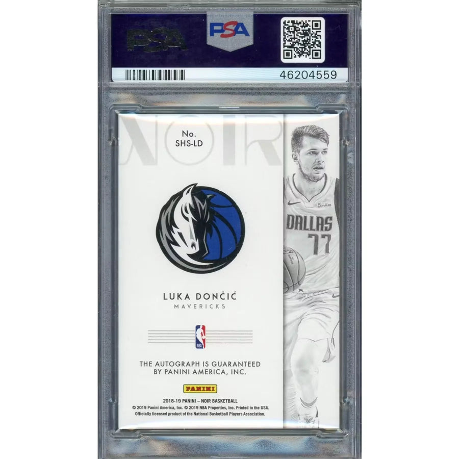 Luka Doncic Signed 2018 Panini Noir Rookie Card | PSA 9 Auto