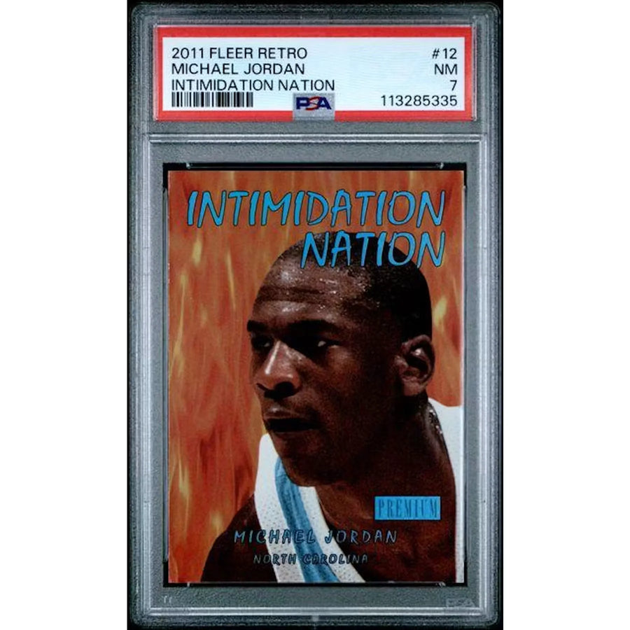 Michael Jordan Intimidation Nation #12 Card | 2011 Fleer Retro PSA 7