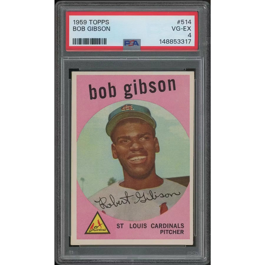 1959 Topps Baseball #514 Bob Gibson Rookie PSA 4 (VG-EX) - D2