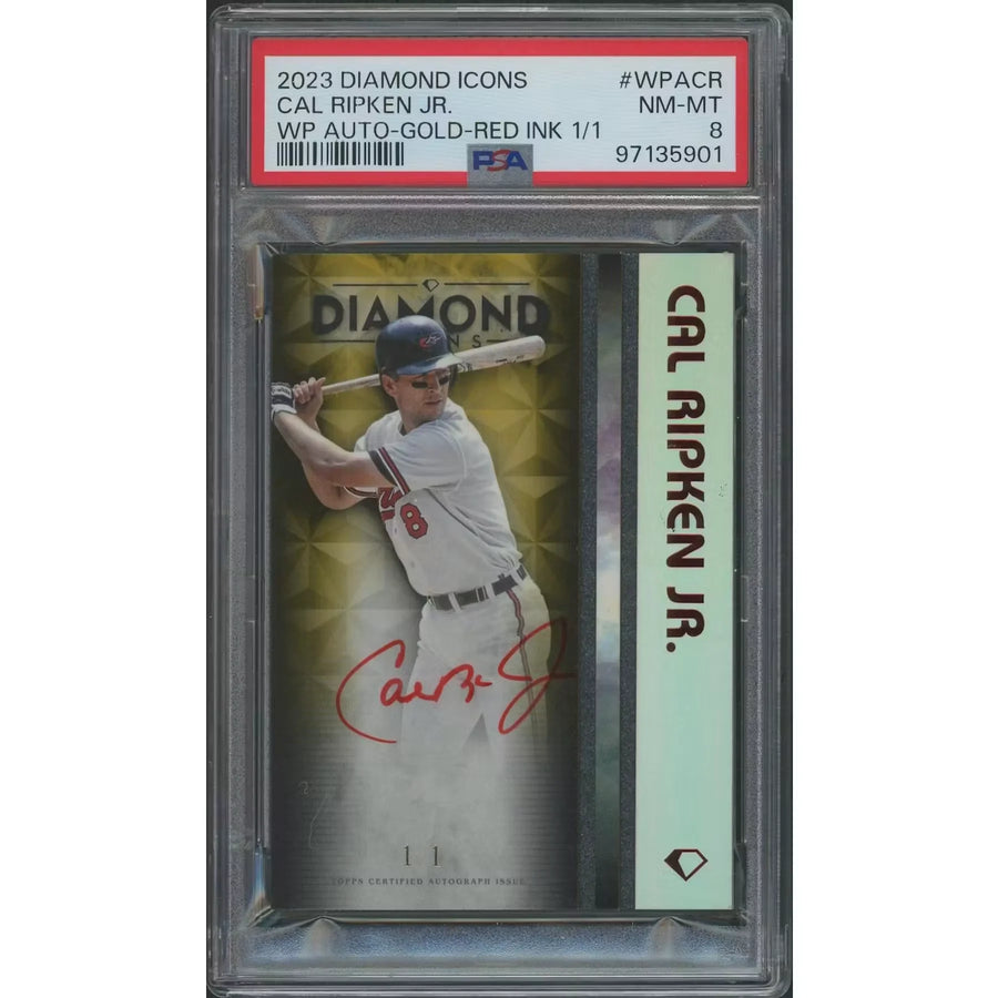 Cal Ripken Jr. Signed 2023 Topps Diamond Icons Card | PSA 8 #1/1
