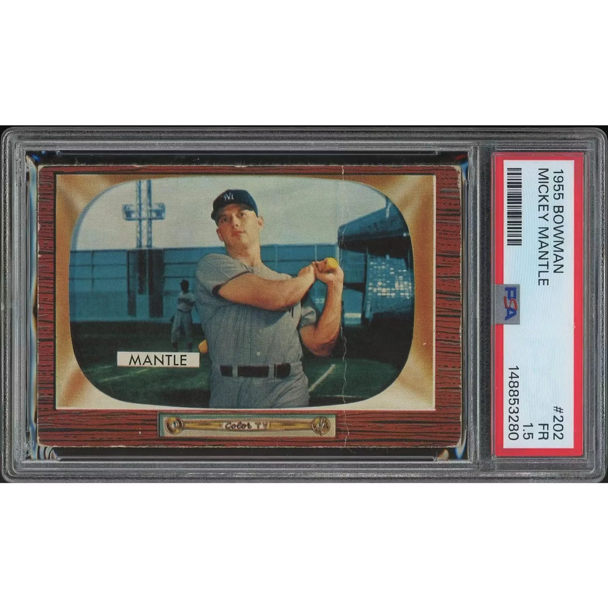 Mickey Mantle 1955 Bowman Baseball Card #202 | PSA 1.5