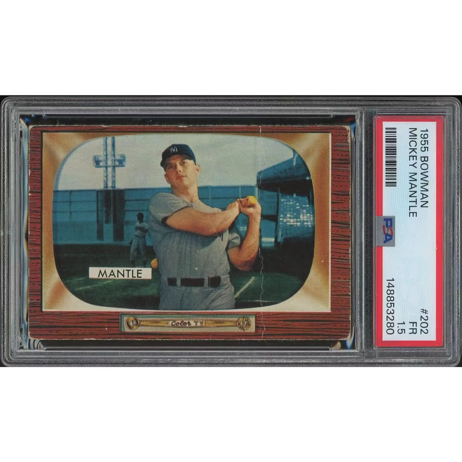 Mickey Mantle 1955 Bowman Baseball Card #202 | PSA 1.5
