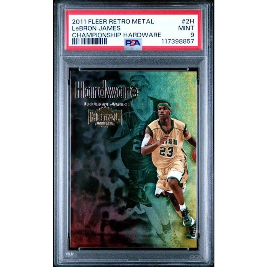 LeBron James 2011 Upper Deck Fleer Retro Championship Hardware #2H Card | PSA 9