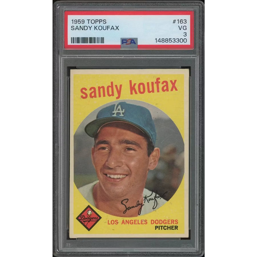 Sandy Koufax 1959 Topps Baseball Card #163 | PSA 3 VG