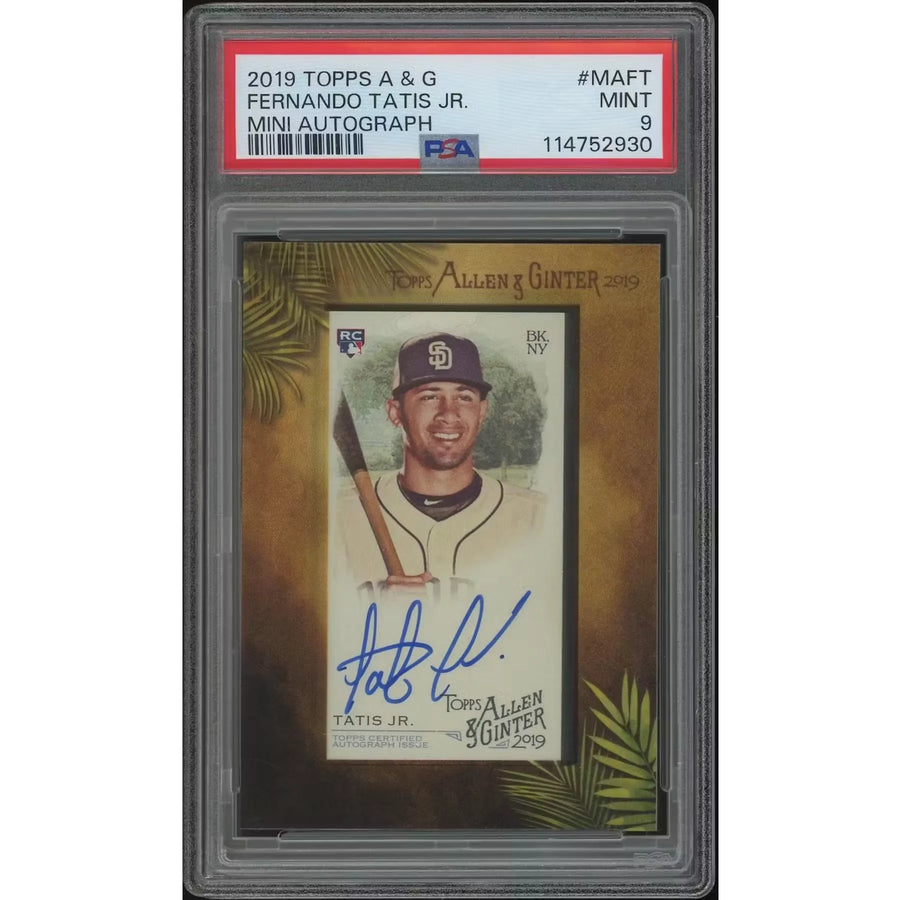 Fernando Tatis Jr. Signed 2019 Topps Allen & Ginter Rookie Card | PSA 9