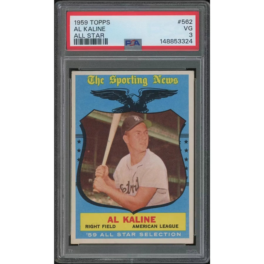 Al Kaline 1959 Topps Baseball #562 All Star | PSA 3 Graded