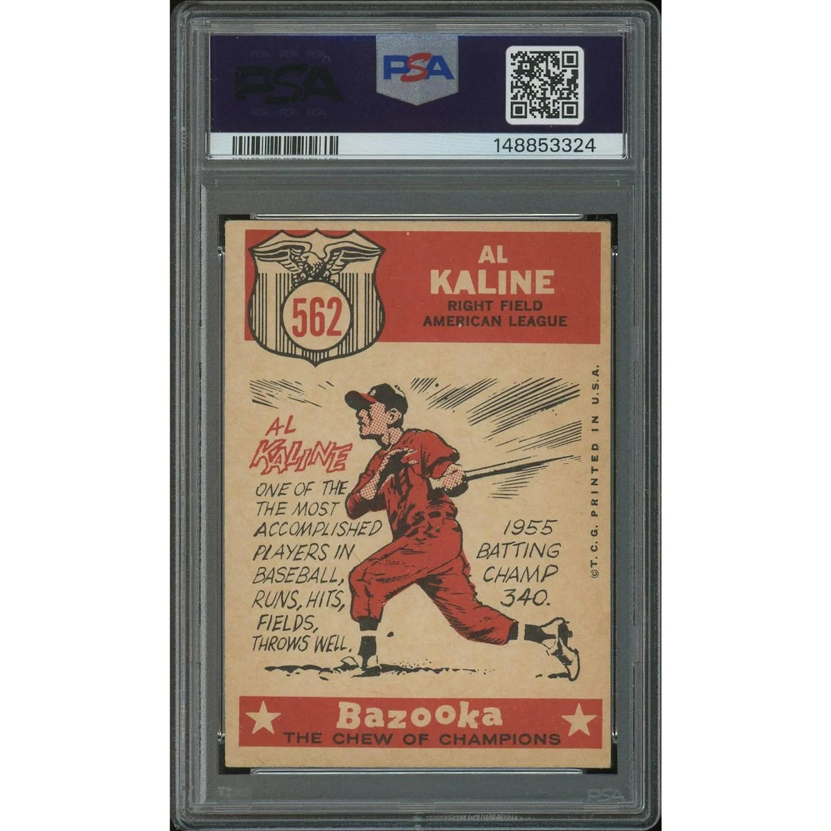 Al Kaline 1959 Topps Baseball #562 All Star | PSA 3 Graded