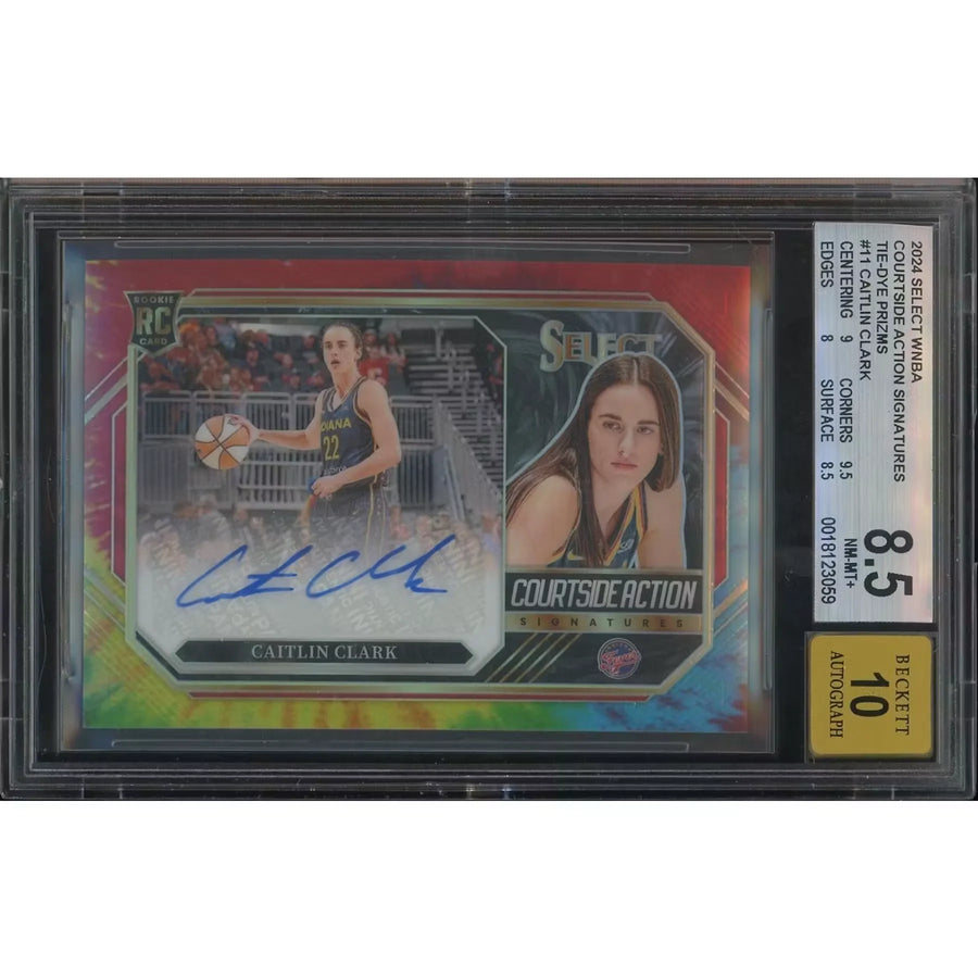 Caitlin Clark Signed 2024 Panini Select WNBA Rookie #13 Card | BGS 8.5