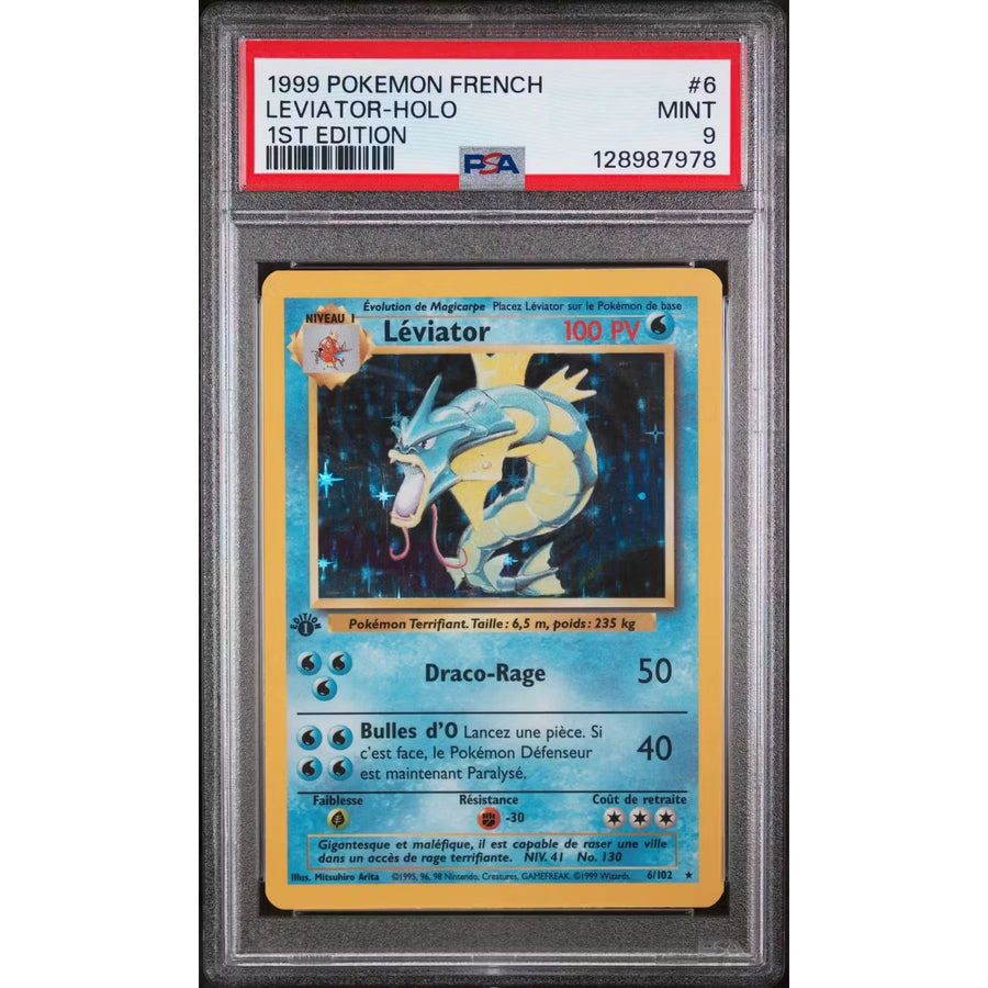 1999 Pokemon French Leviator Gyarados Holo 1st Edition #6 | PSA 9