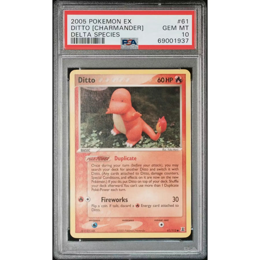 2005 Pokemon Ex Delta Species Ditto Charmander #61 | PSA 10