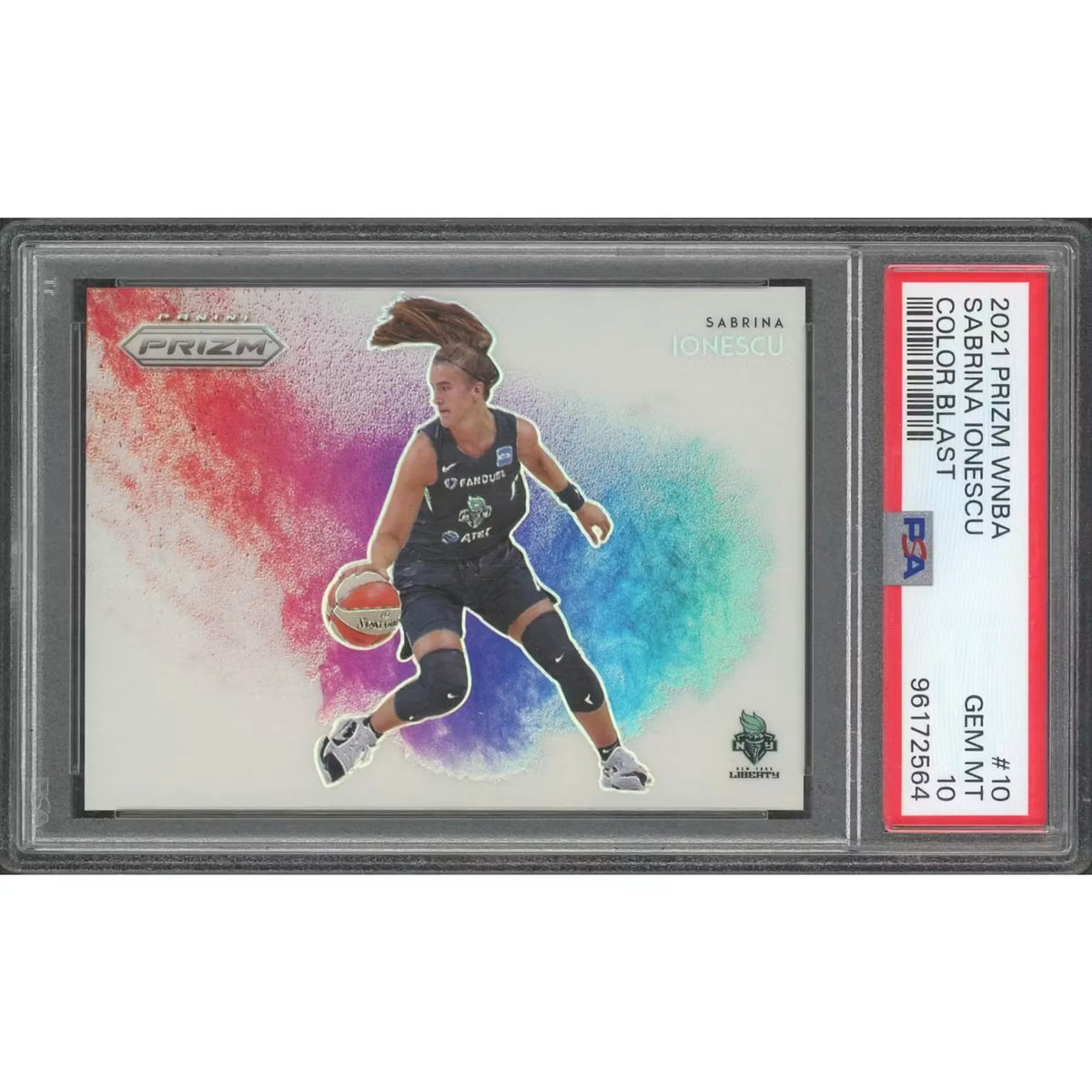 Sabrina Ionescu 2021 Panini Prizm Color Blast | PSA 10