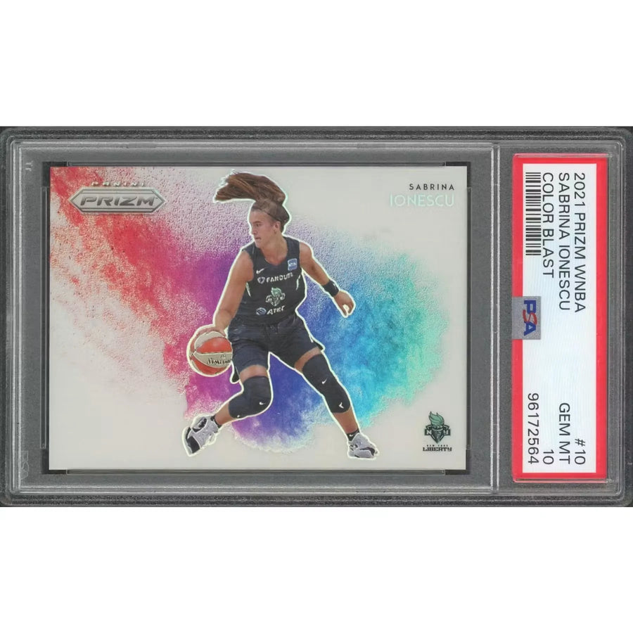 Sabrina Ionescu 2021 Panini Prizm Color Blast | PSA 10