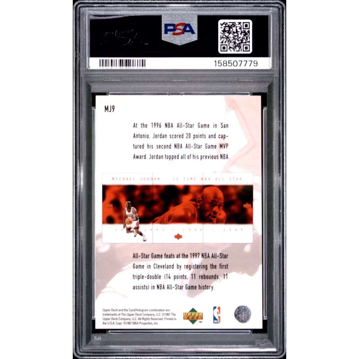 Michael Jordan 1997 UD Collector's Choice Japanese Commemorative #MJ9 | PSA 10