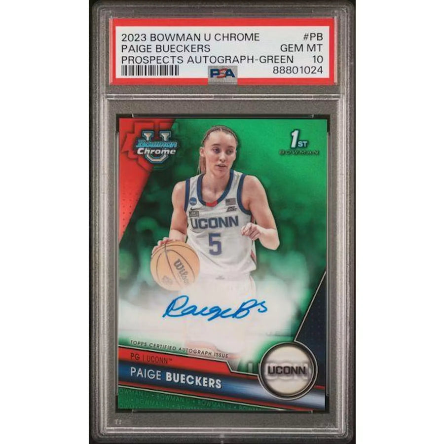 Paige Bueckers Signed 2023 Bowman U Chrome Card | PSA 10