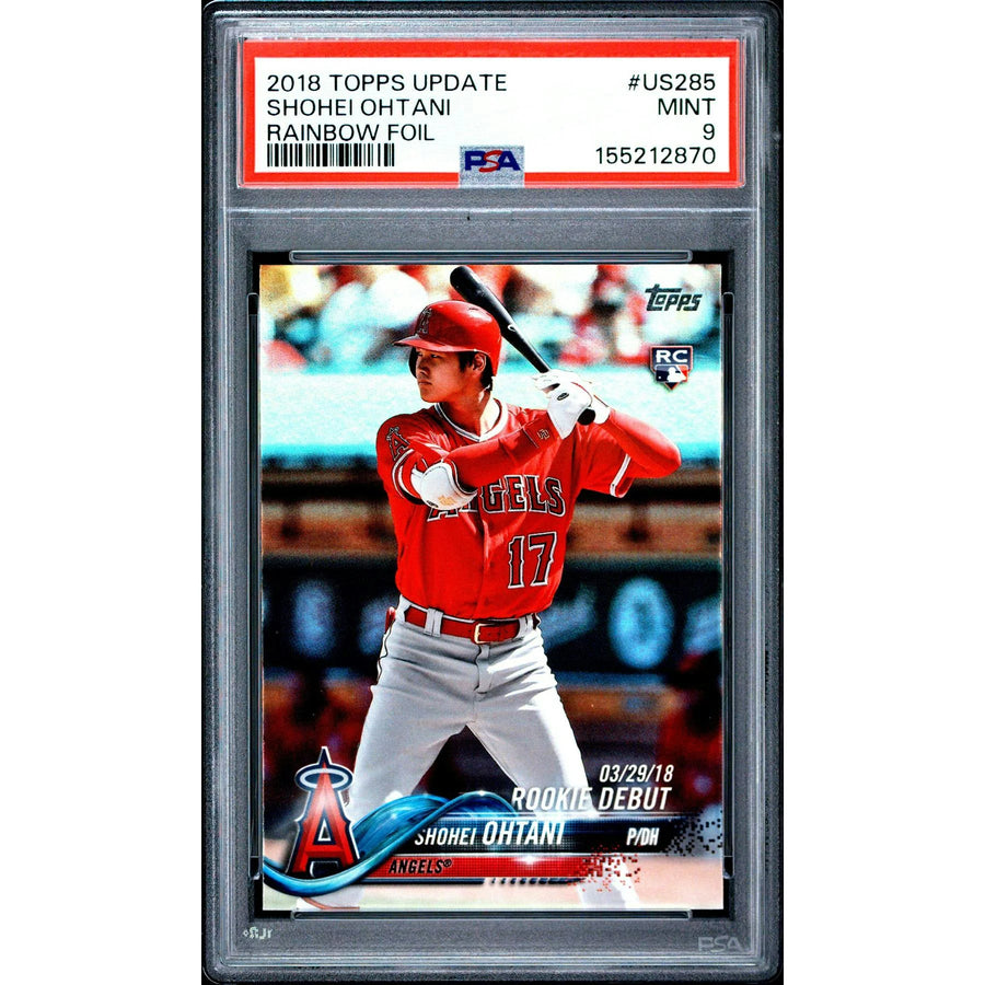 Shohei Ohtani 2018 Topps Update Rookie Rainbow Foil #US285 | PSA 9