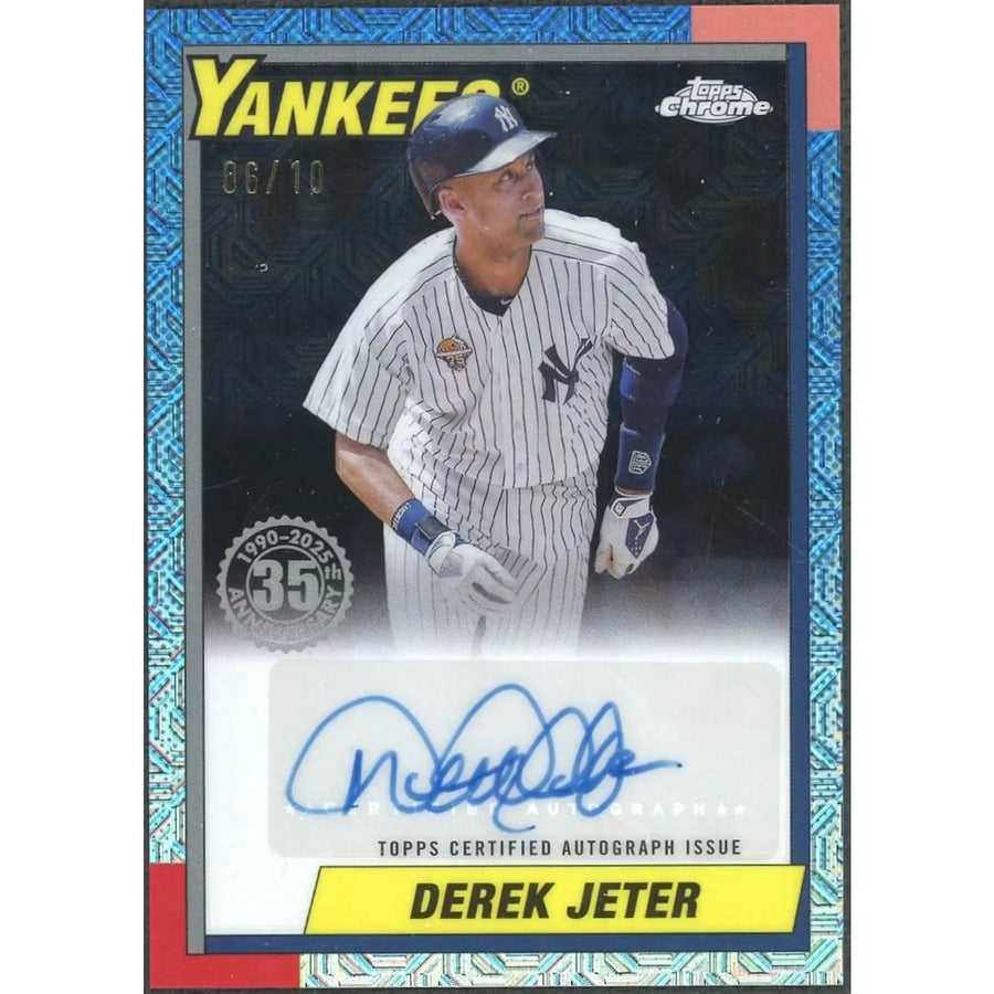 2025 Topps Series 1 Derek Jeter 1990 Chrome Auto Black/10 Retail