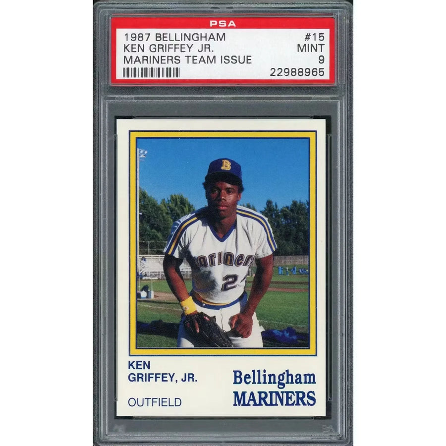 Ken Griffey Jr. 1987 Bellingham Mariners Team Issue Card #15 | PSA 9