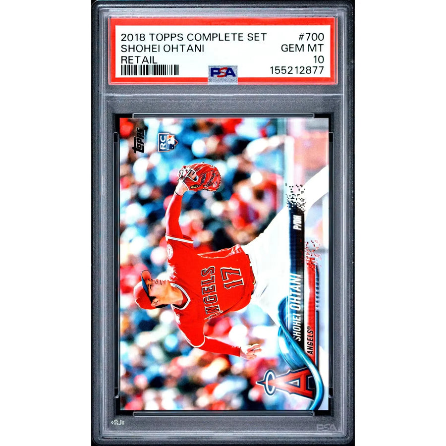 2018 Topps Complete Set Shohei Ohtani Rookie Retail #700 PSA 10