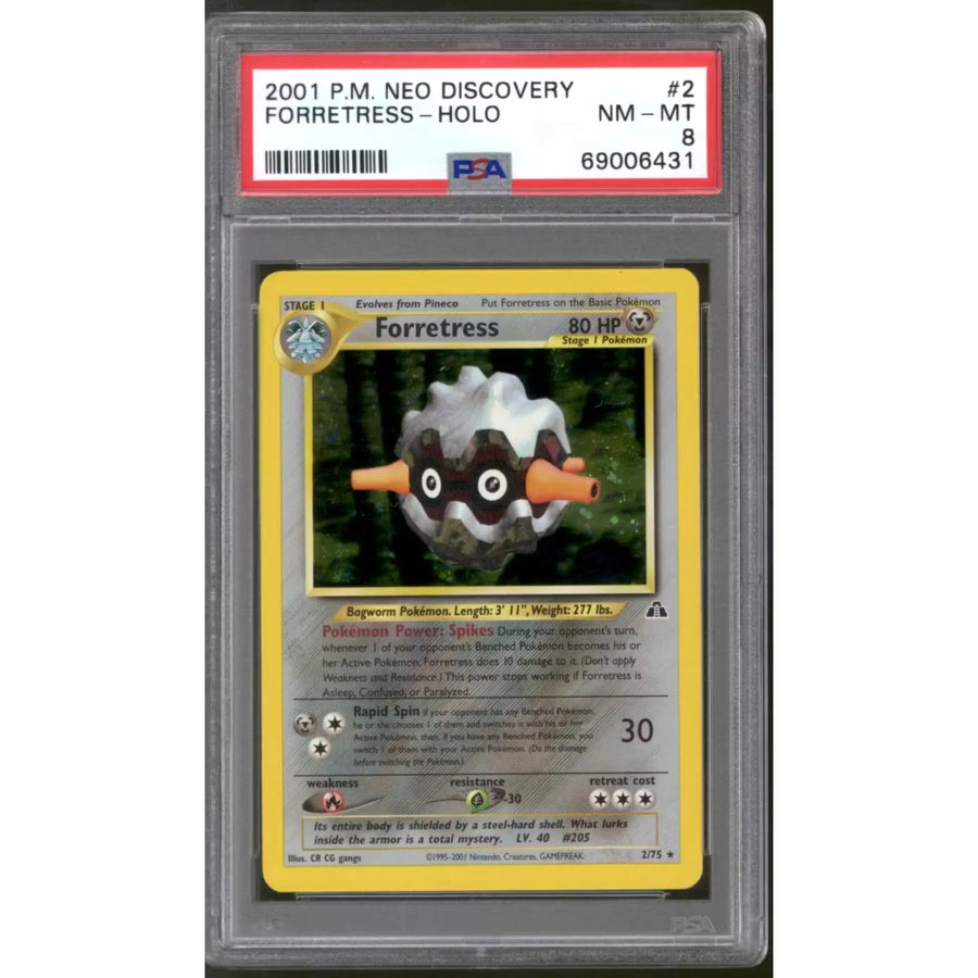 Pokemon Neo Discovery Forretress 2/75 | PSA 8