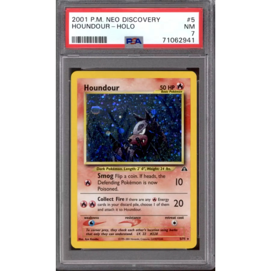 Pokemon Neo Discovery Houndour 5/75 | PSA 7