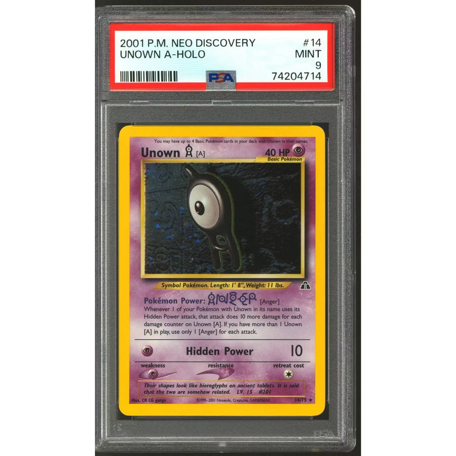 Pokemon Neo Discovery Unown A 14/75 | PSA 9 Graded