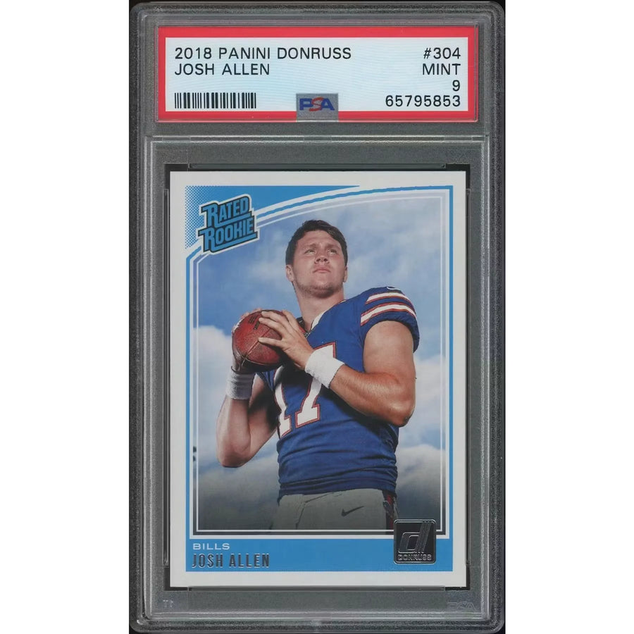 Josh Allen 2018 Donruss Football #304 Rated Rookie | PSA 9