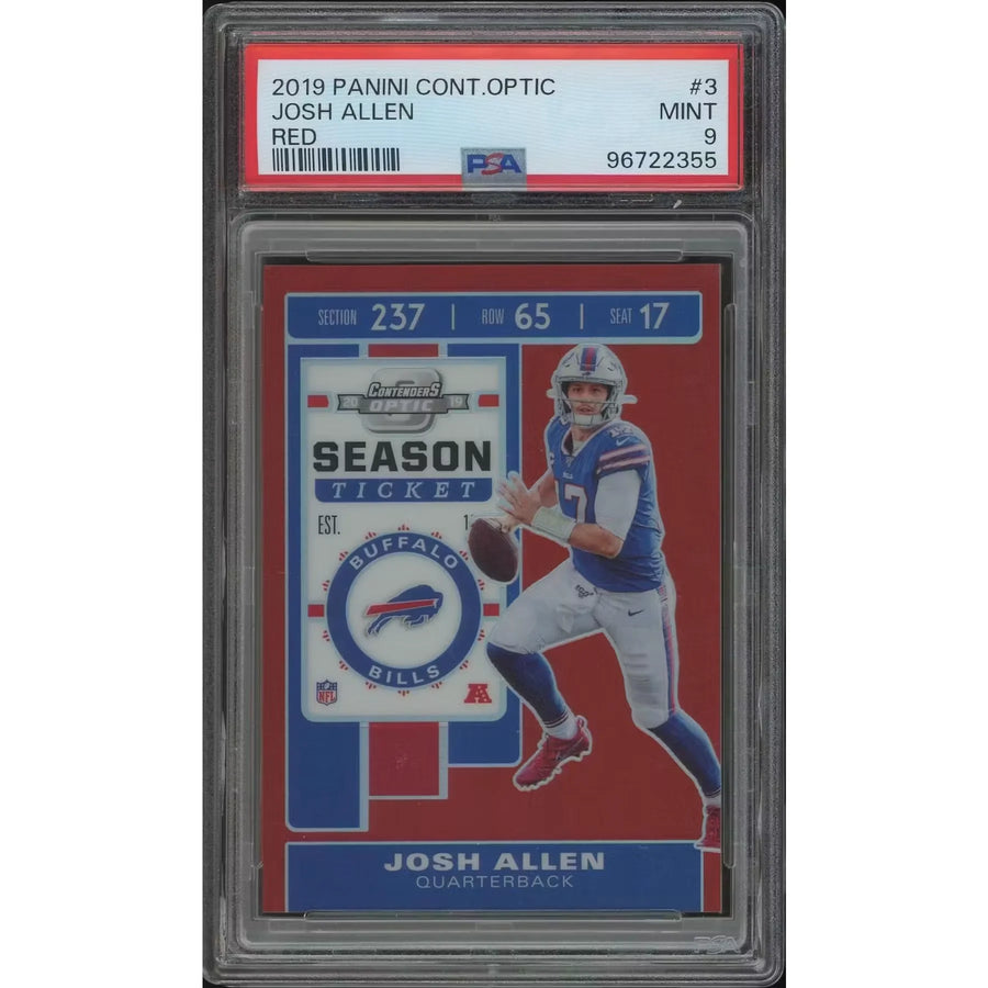 Josh Allen 2019 Panini Contenders Optic Football Card #3 Red | PSA 9