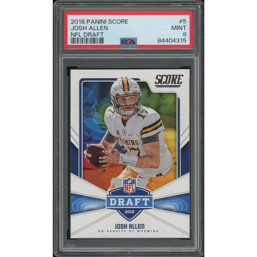 Josh Allen 2018 Panini Score #5 NFL Draft Rookie | PSA 9