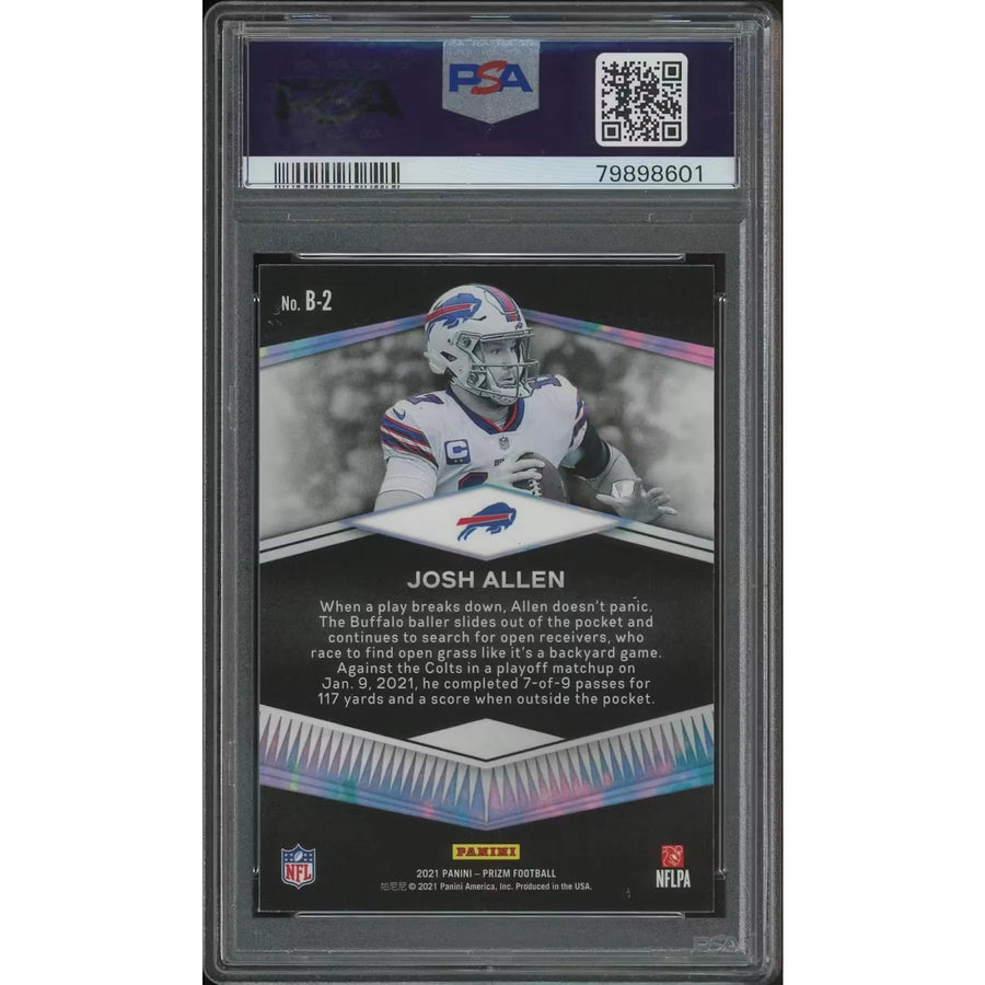 Josh Allen 2021 Panini Prizm #B2 Brilliance Card | PSA 9