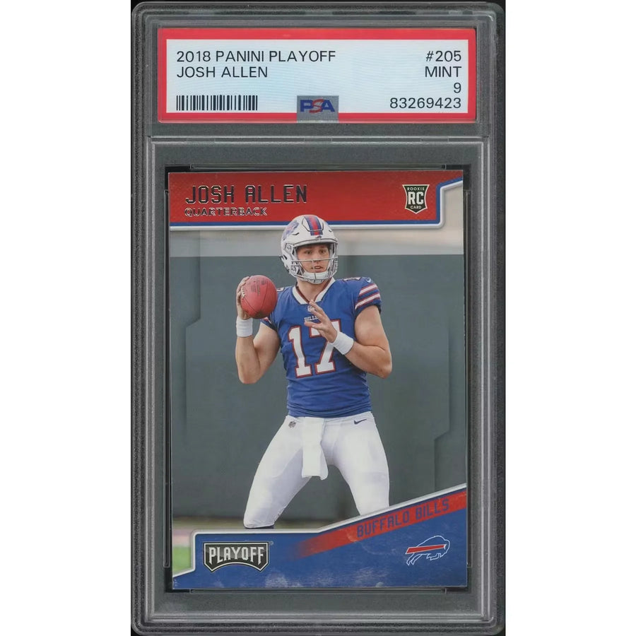 Josh Allen 2018 Panini Playoff Football #205 Rookie Card | PSA 9 MINT