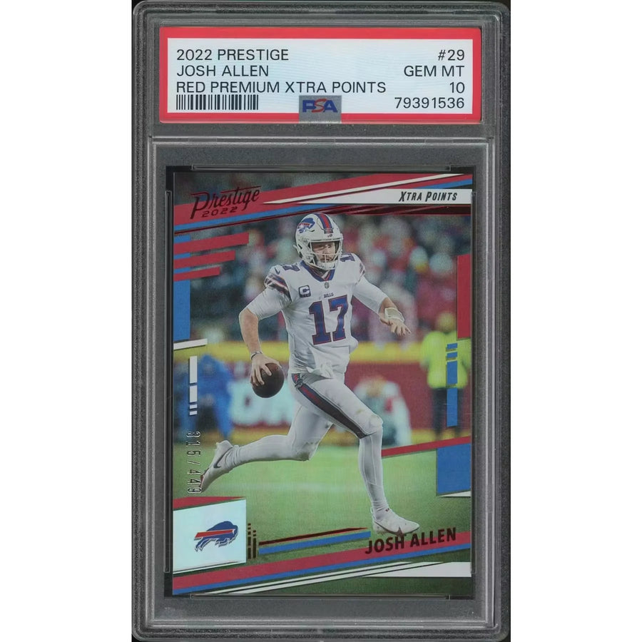 Josh Allen 2022 Panini Prestige Red Premium Xtra Points #29 | PSA 10