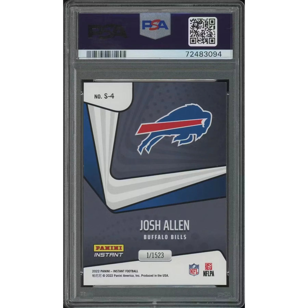 Josh Allen 2022 Panini Instant Football #S4 Supernova | PSA 10 Gem Mint