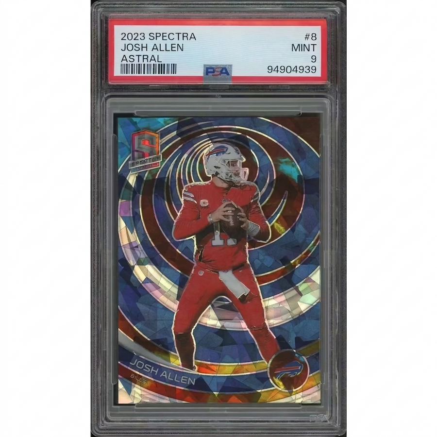 Josh Allen 2023 Panini Spectra Football Card #8 Astral | PSA 9
