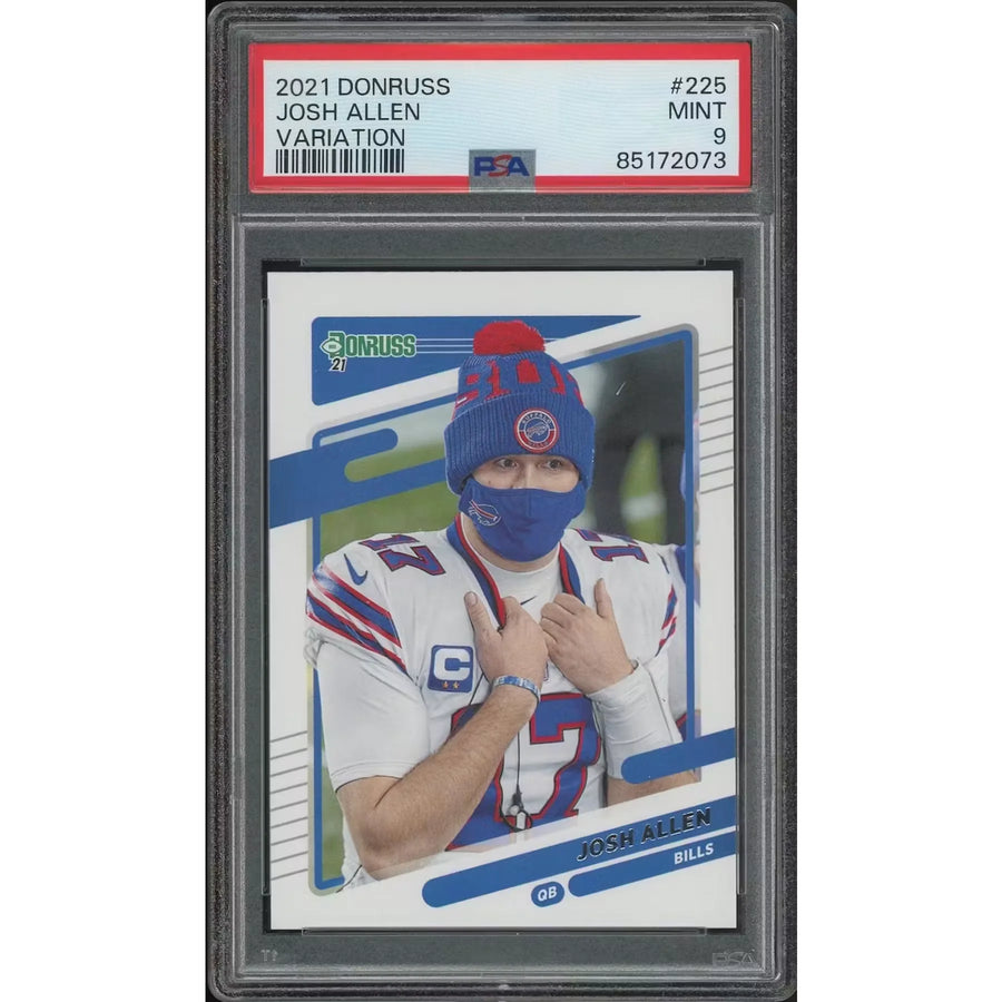 Josh Allen 2021 Donruss Football #225 Variation | PSA 9