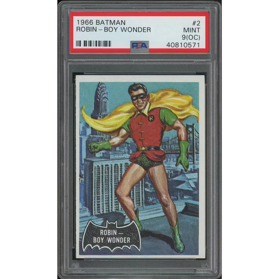 1966 Topps Batman #2 Robin Boy Wonder Card | PSA 9 Mint