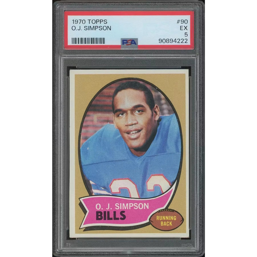 O.J. Simpson 1970 Topps Football #90 Rookie Card | PSA 5