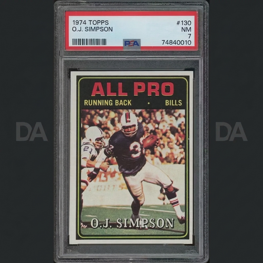 O.J. Simpson 1974 Topps Football Card #130 | PSA 7 NM