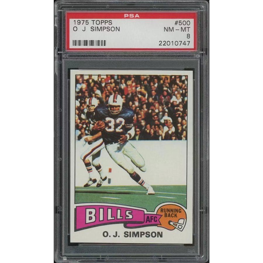 1975 Topps Football #500 O.J. Simpson | PSA 8 NM-MT
