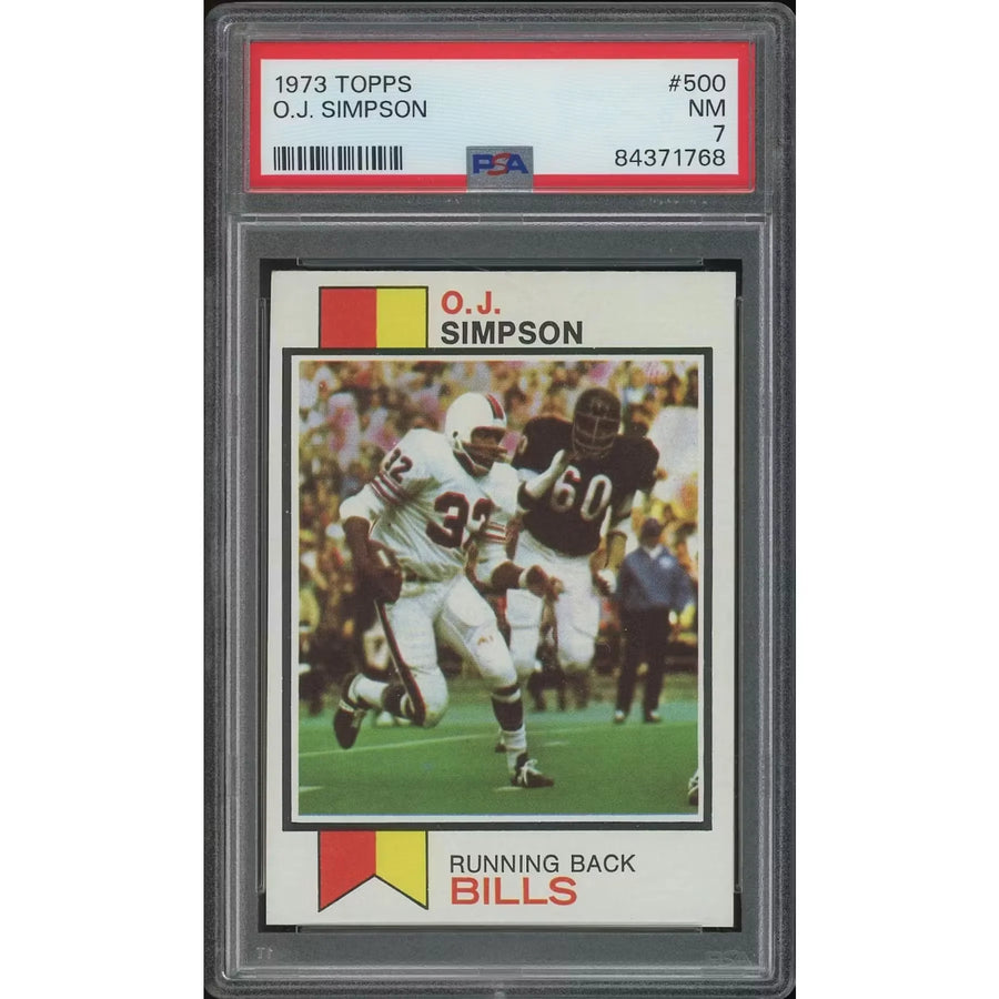 O.J. Simpson 1973 Topps Football #500 | PSA 7 NM