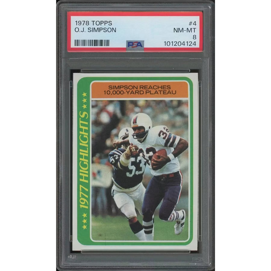 O.J. Simpson 1978 Topps Football #4 | PSA 8 NM-MT