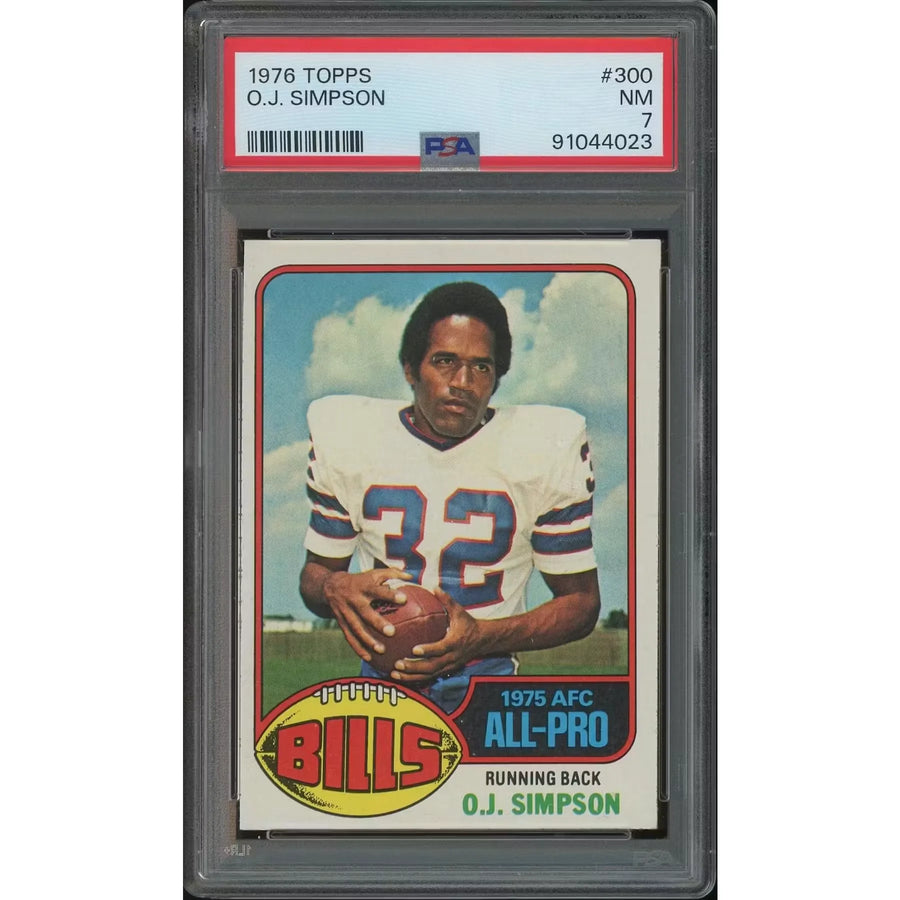 1976 Topps Football #300 O.J. Simpson | PSA 7 NM