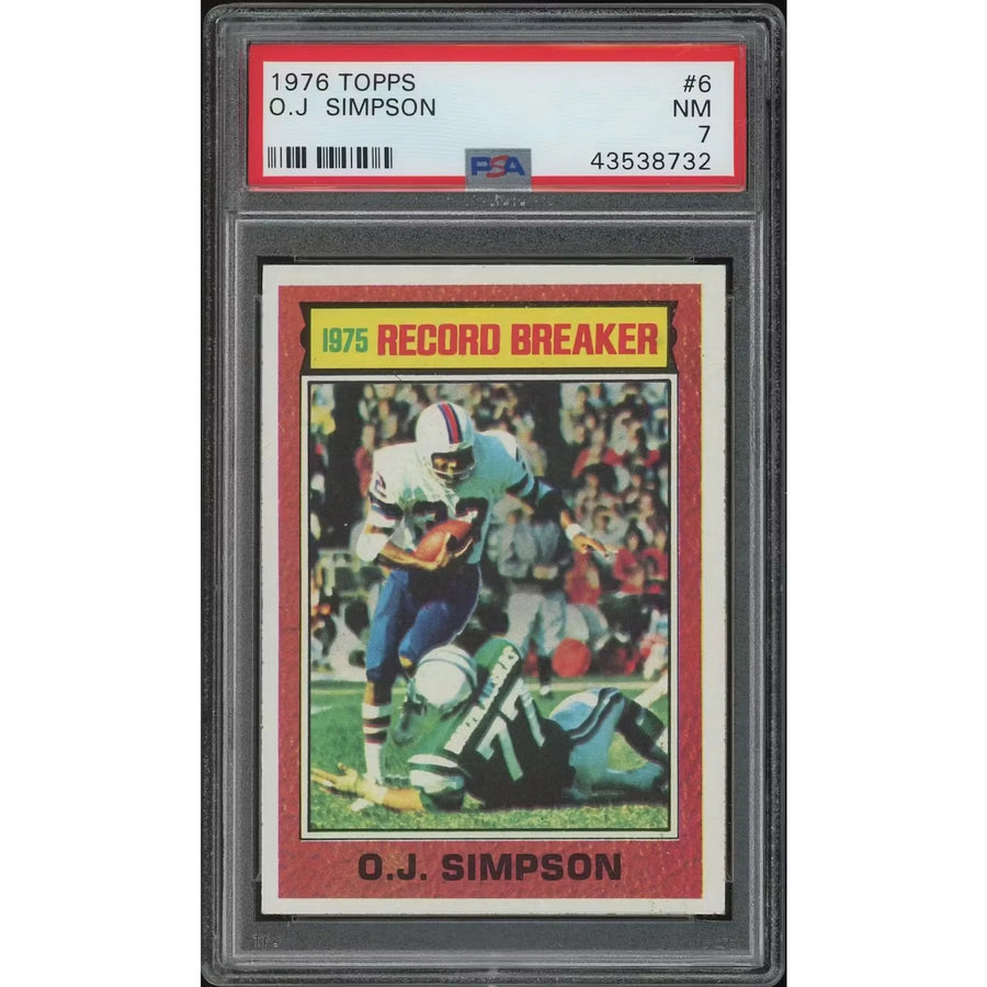 O.J. Simpson 1976 Topps Football Card #6 | PSA 7 NM