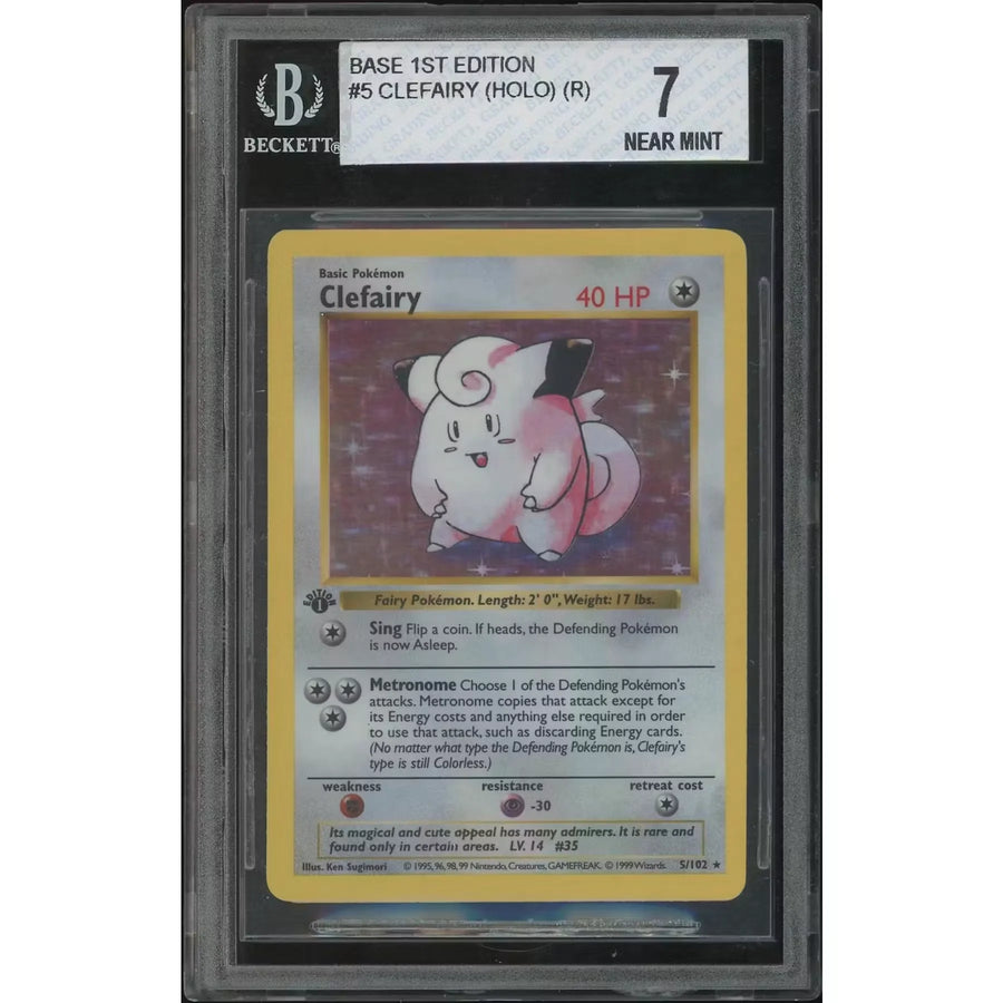 Pokemon Base Set 1st Edition Shadowless Clefairy 5/102 | BGS 7