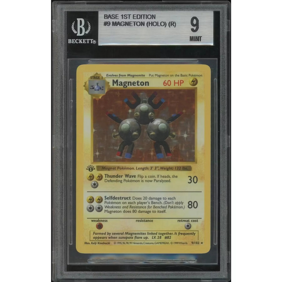 Pokemon Base Set Magneton 1st Edition Shadowless | BGS 9