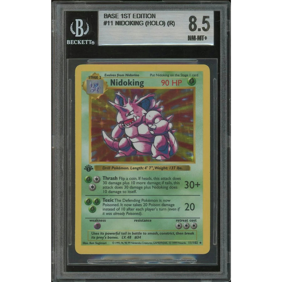 Pokemon Base Set Nidoking 11/102 | 1st Edition Shadowless BGS 8.5
