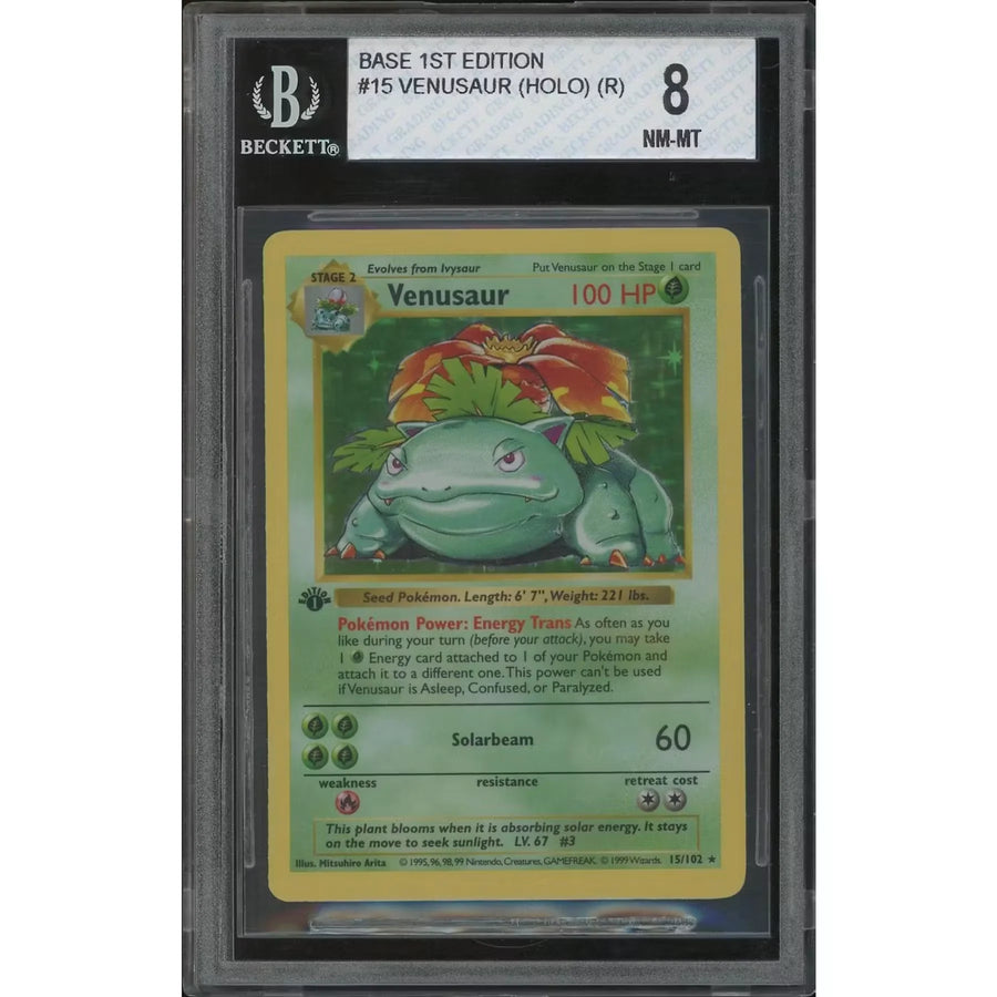 Pokemon Base Set Venusaur 1st Edition Shadowless | BGS 8