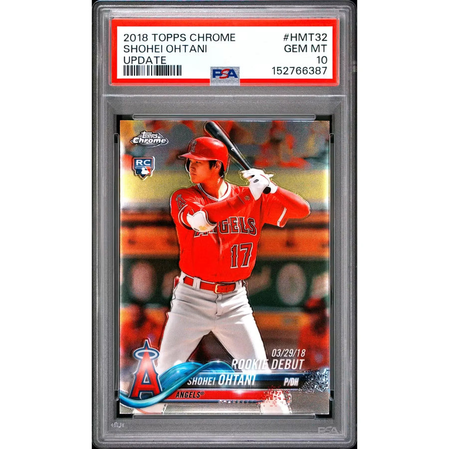 2018 Topps Chrome Update Shohei Ohtani Rookie #HMT32 PSA 10 - D4