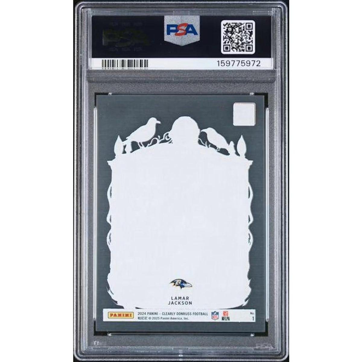 Lamar Jackson 2024 Panini Clearly Donruss Downtown #1 | PSA 10 | P4219307
