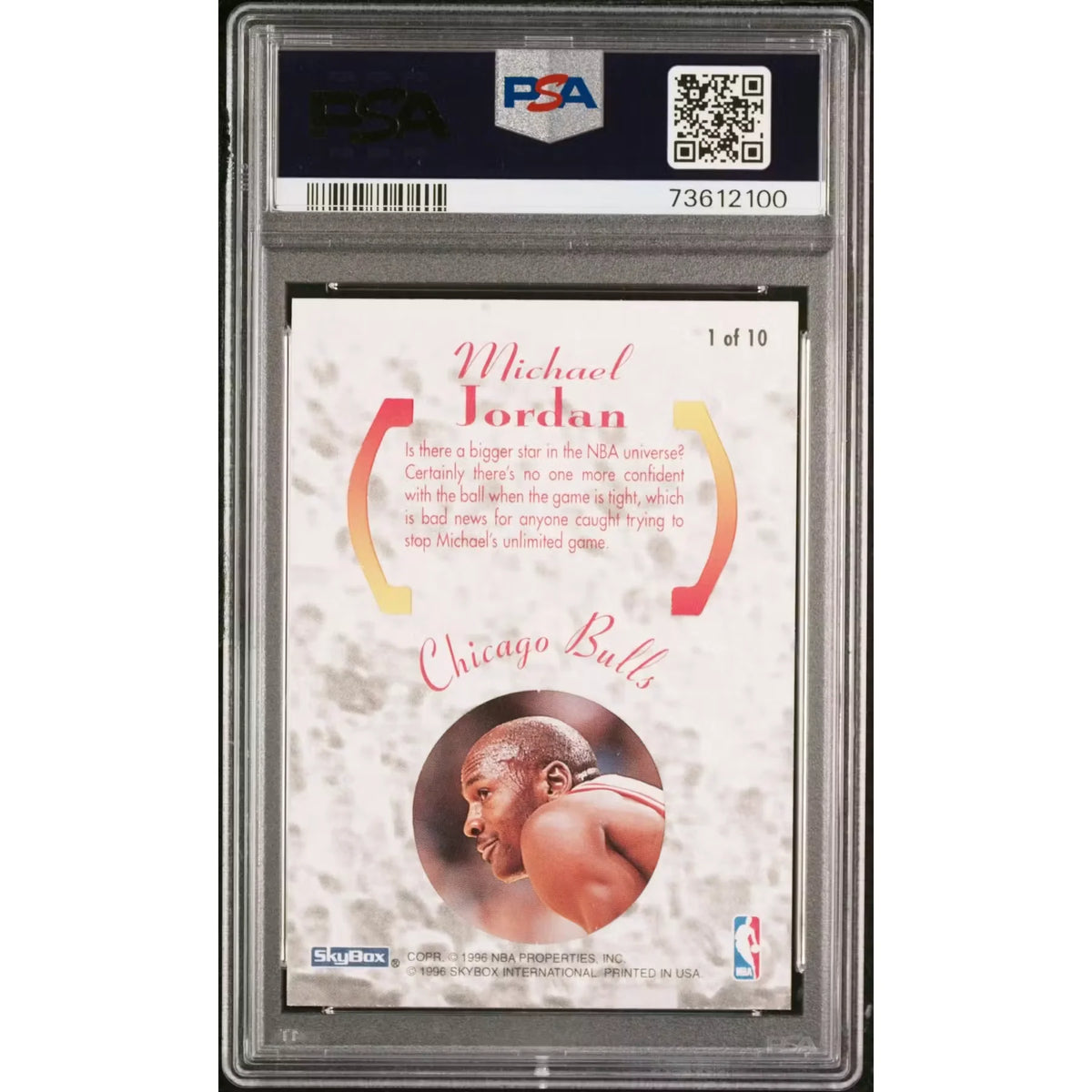 Michael Jordan 1995 Skybox E-XL No Boundaries #1 | PSA 9 | P4219387