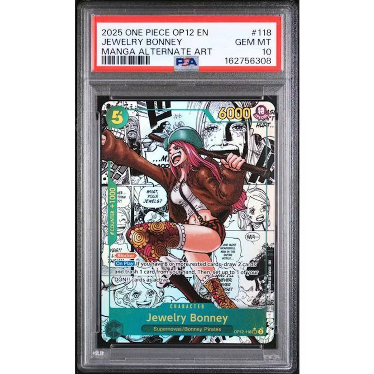 Jewelry Bonney Signed Alternate Art Card | 2025 One Piece Legacy #118 PSA 10 | P4219402